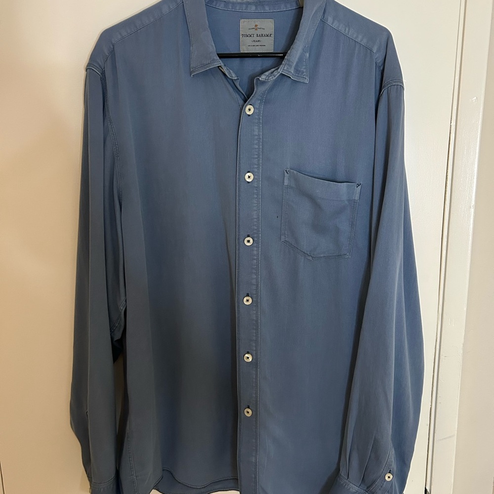 Tommy Bahama Light Blue Denim Button-Up Shirt